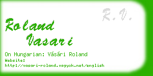 roland vasari business card